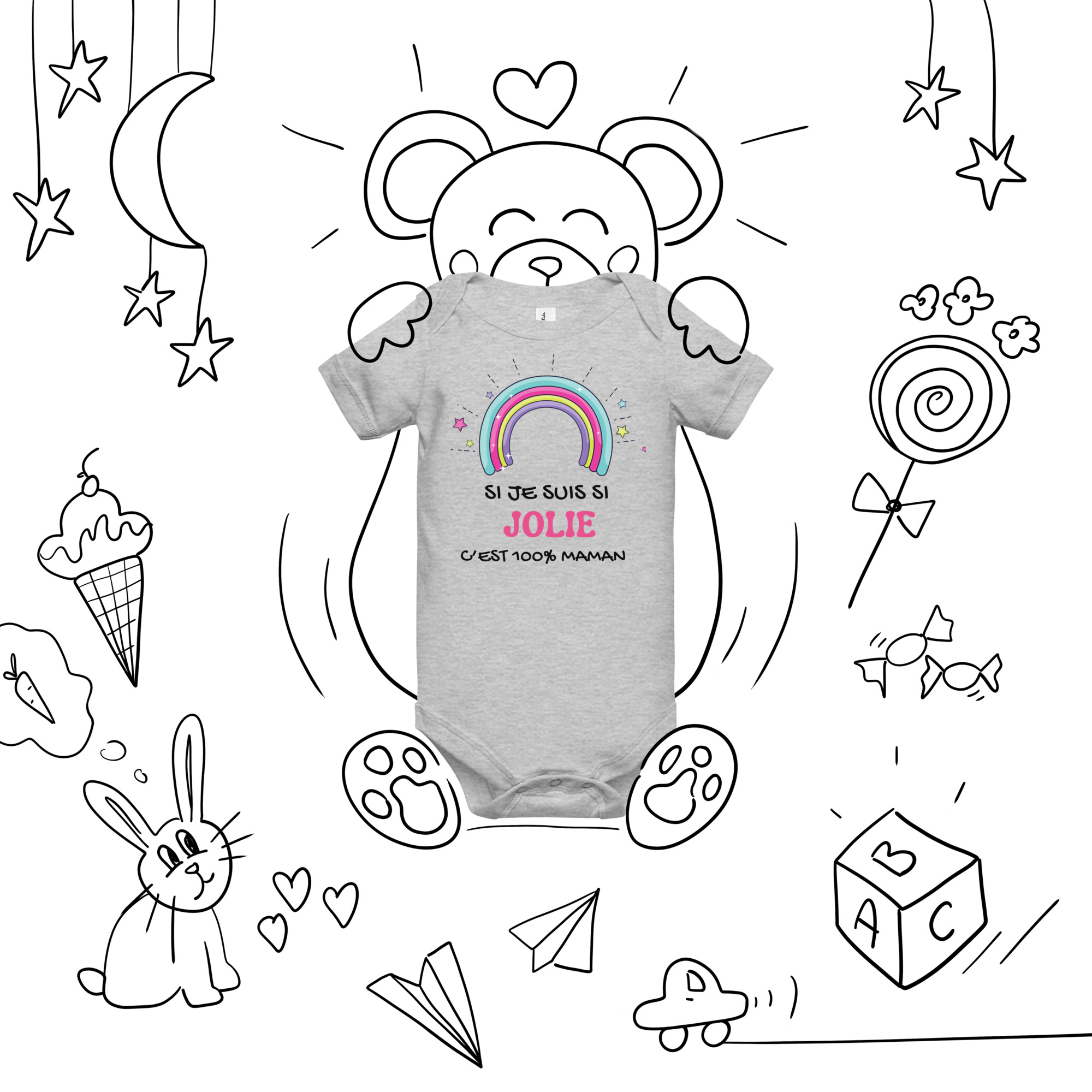 Baby bébé ''Si je suis si jolie, c'est 100% maman'' édition limitée – Image 10