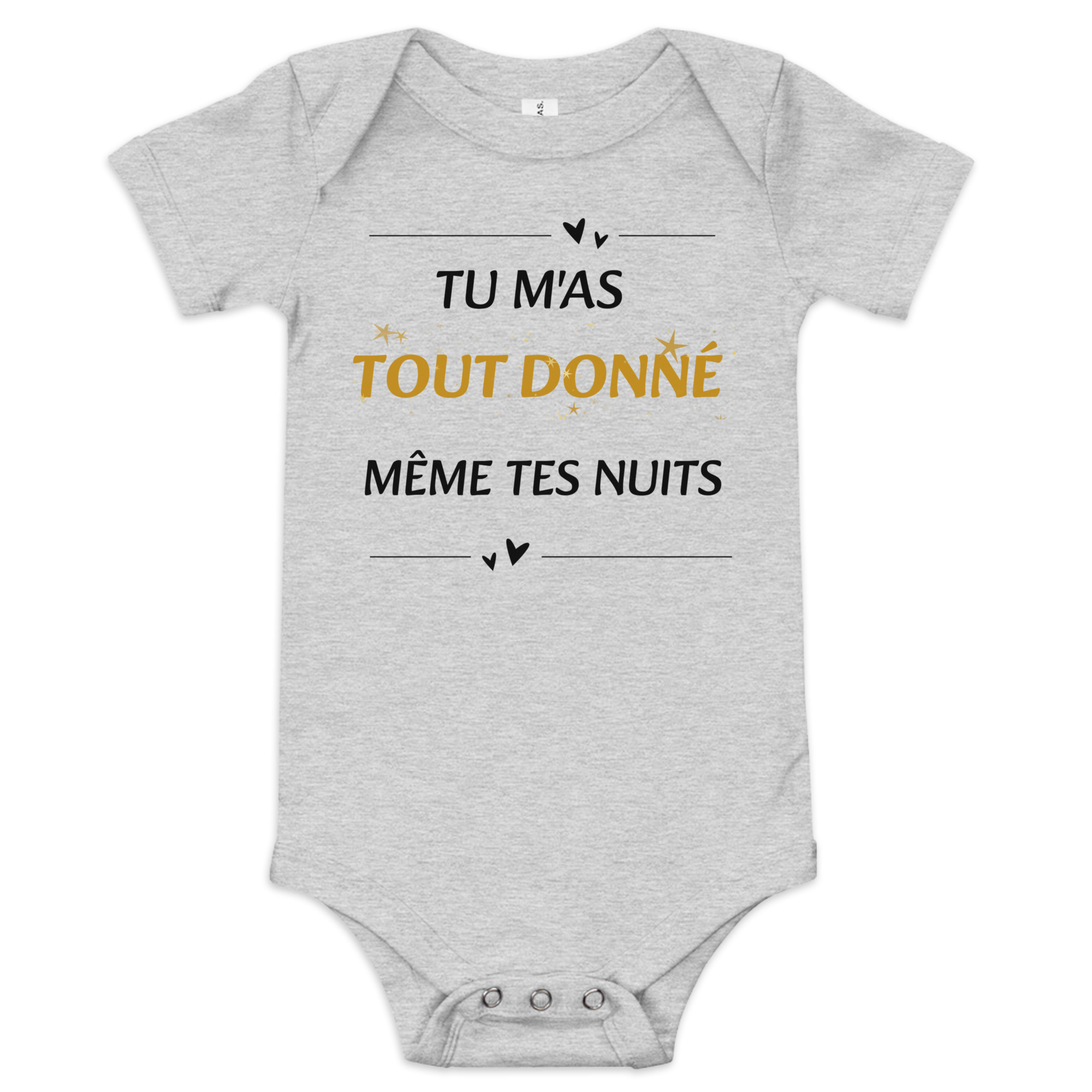 Body Bébé Cadeau Maman – “Tu m’as tout donné, même tes nuits” – Image 9