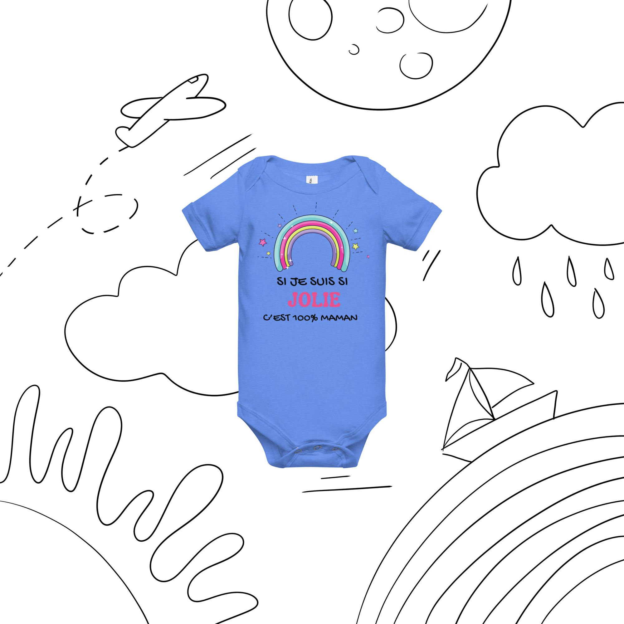 Baby bébé ''Si je suis si jolie, c'est 100% maman'' édition limitée – Image 4