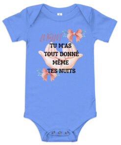 Body Bébé Cadeau Maman – “Tu m’as tout donné, même tes nuits” | Édition Limitée Douceur et Tendresse 💖