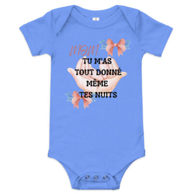 Body Bébé Cadeau Maman – “Tu m’as tout donné, même tes nuits” | Édition Limitée Douceur et Tendresse 💖