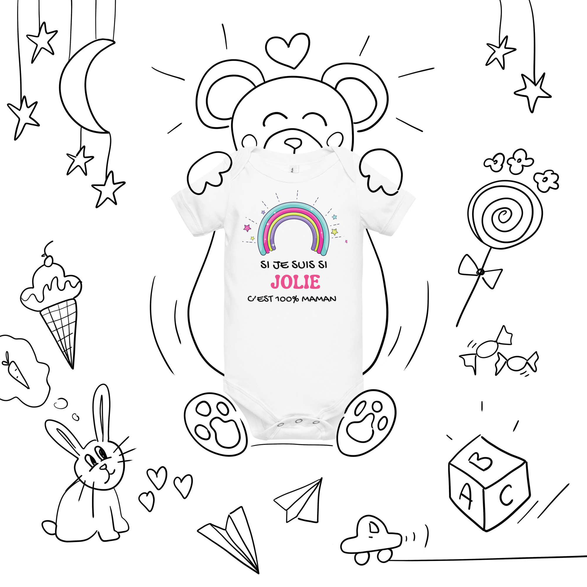 Baby bébé ''Si je suis si jolie, c'est 100% maman'' édition limitée – Image 33