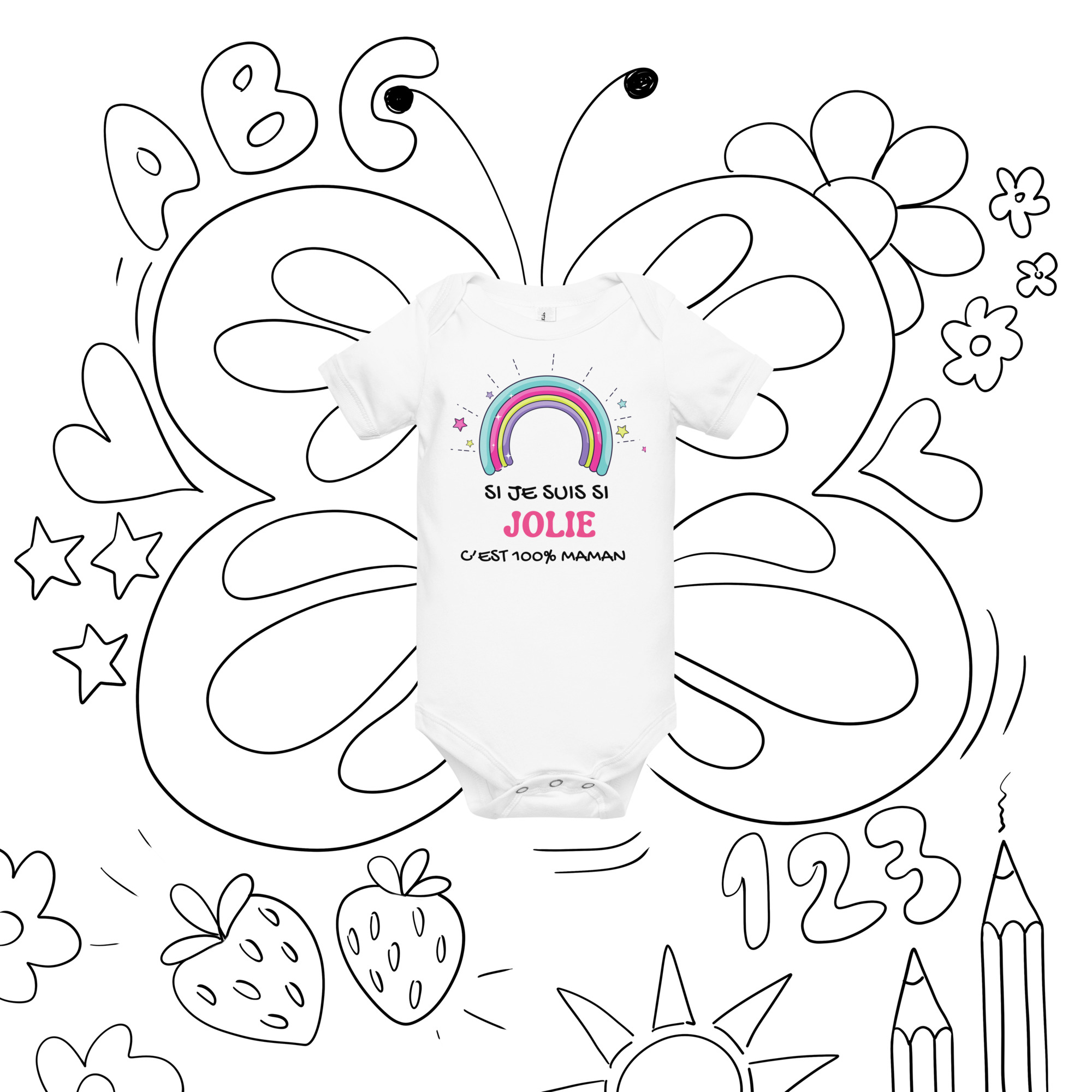 Baby bébé ''Si je suis si jolie, c'est 100% maman'' édition limitée – Image 34