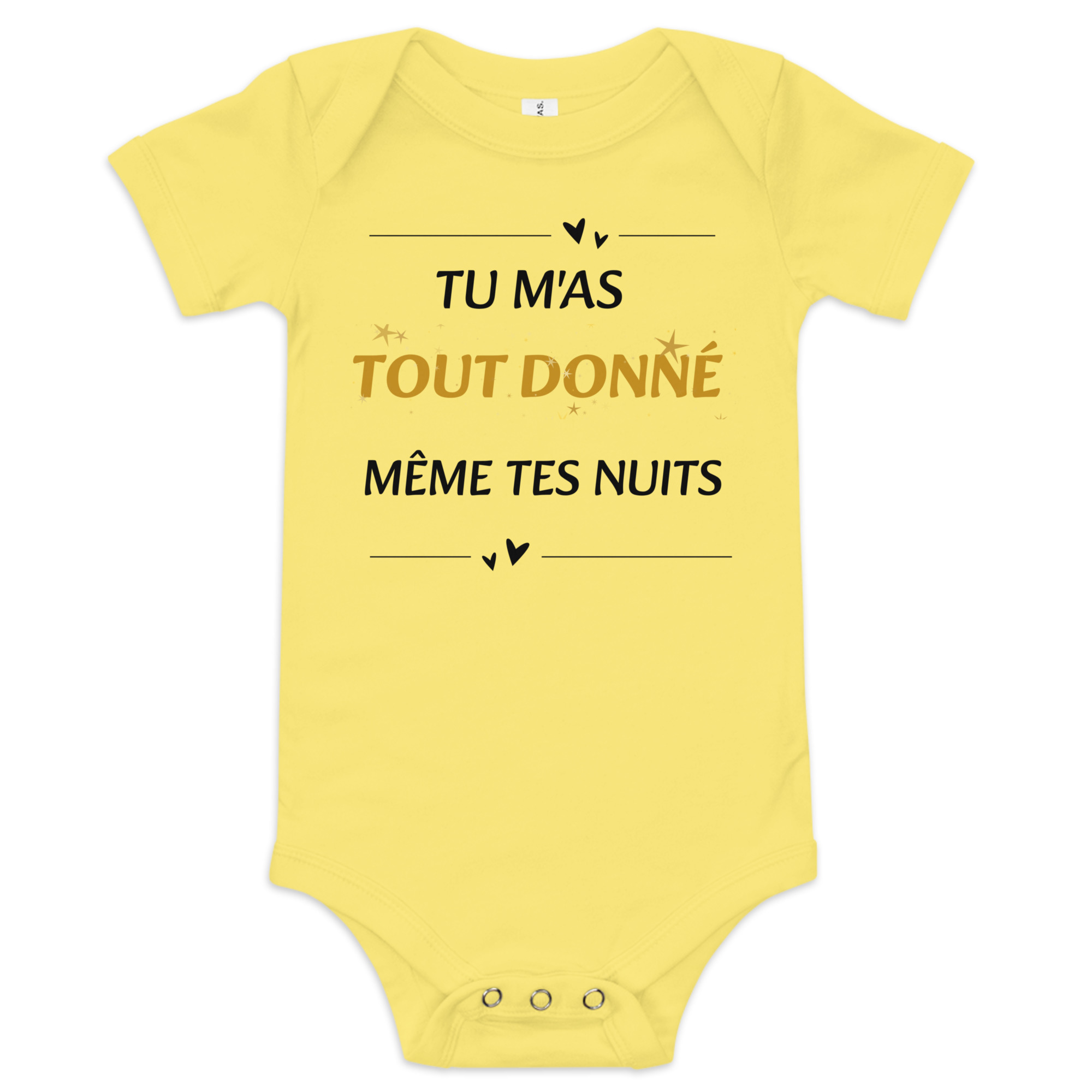 Body Bébé Cadeau Maman – “Tu m’as tout donné, même tes nuits” – Image 7