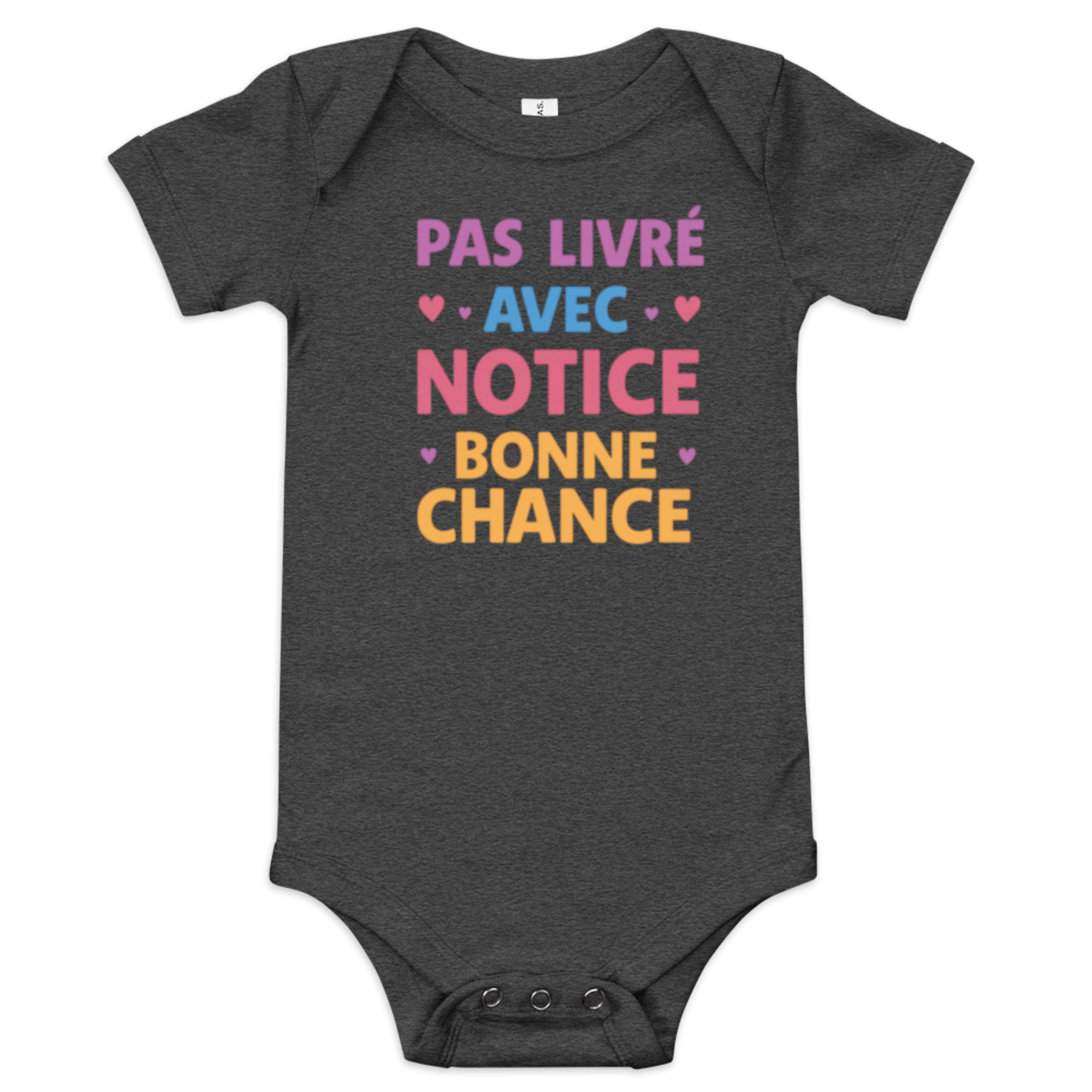 Body Bébé "Pas livré avec notice, bonne chance" édition limitée – Image 3