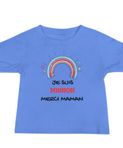 Alternative view of T-shirt bébé humour « Je suis mignon merci maman » | Cadeau naissance unique