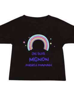 Alternative view of T-shirt Bébé '' Je suis mignon, merci maman" Edition limitée